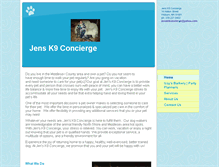 Tablet Screenshot of jensk9concierge.com
